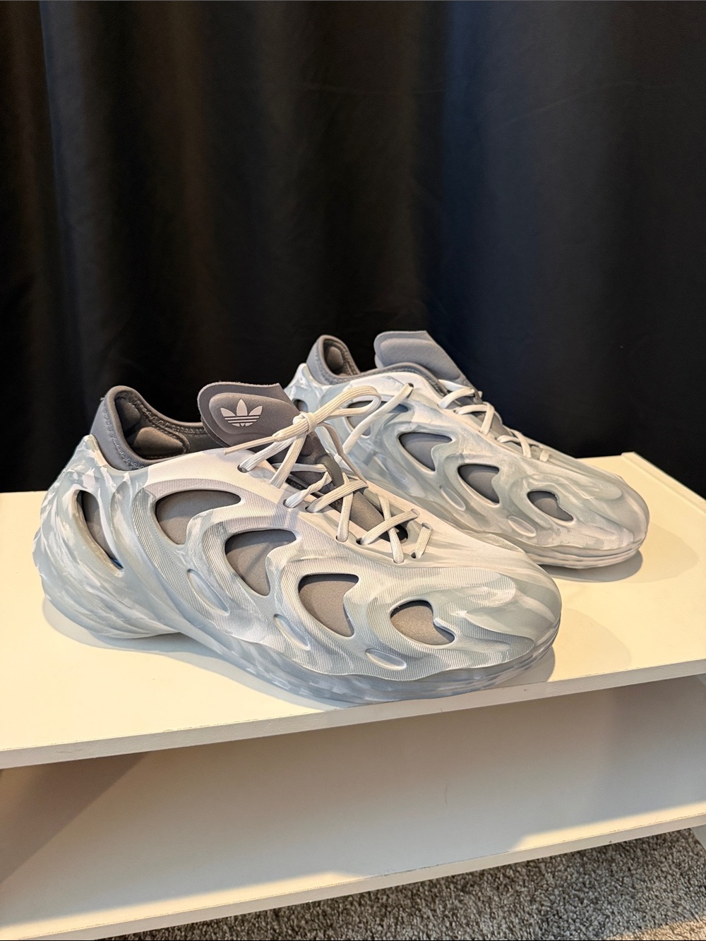 adidas AdiFom Sculptural Wave Sneakers in Light Gray and White never worn